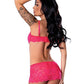 Get It Girl Lace Bra w/Skirt & Thong - Pink - SEXYEONE