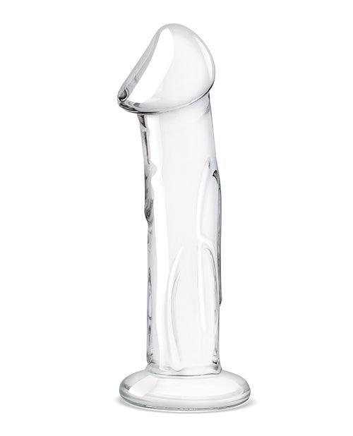 image of product,Glas 6" Dildo w/Veins & Flat Base - SEXYEONE