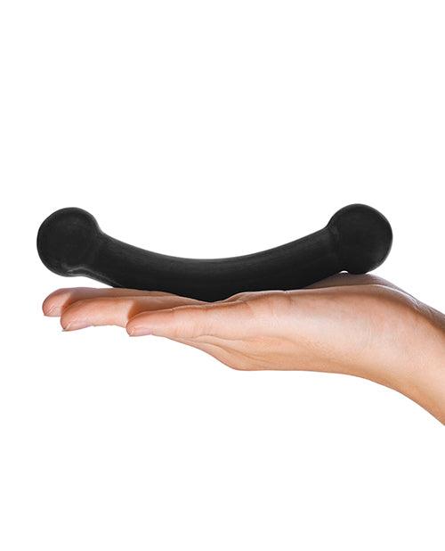 image of product,Glas Double Bull Glass Dildo - Black - SEXYEONE