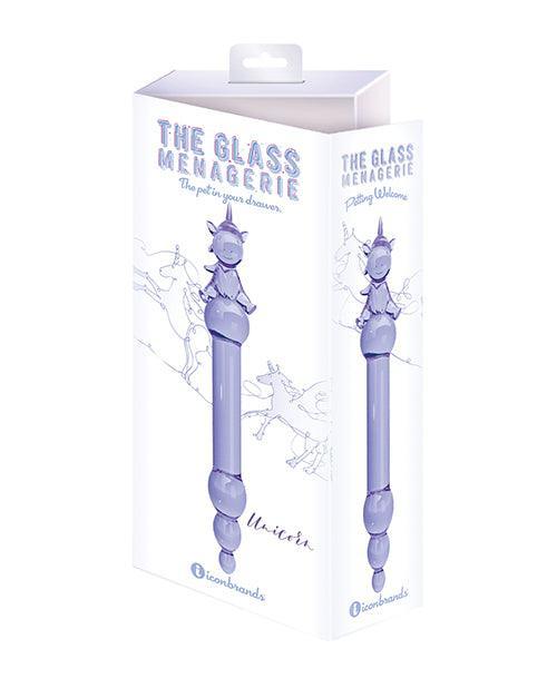 Glass Menagerie Unicorn Glass Dildo - Purple - SEXYEONE