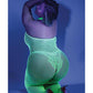 Glow Black Light Crotchless Bodystocking Neon Green Qn - SEXYEONE