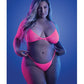 Glow Come Alive Suspender Stockings, Bralette & G-string Multi Color - SEXYEONE