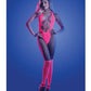 Glow Flashback Black Light Reactive Rhinestone Teddy w/Gloves (or Leg Warmers) - Neon Pink O/S - SEXYEONE