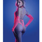 Glow Flashback Black Light Reactive Rhinestone Teddy w/Gloves (or Leg Warmers) - Neon Pink O/S - SEXYEONE