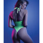 Glow Nocturnal Halter Teddy Neon Chartreuse - SEXYEONE