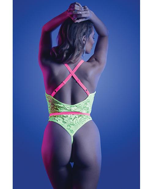 image of product,Glow Spotlight Teddy Neon Chartreuse - SEXYEONE