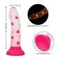 Glow Stick Heart Suction Cup Glow-in-the-Dark Dildo - Pink - SEXYEONE