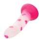 Glow Stick Heart Suction Cup Glow-in-the-Dark Dildo - Pink - SEXYEONE