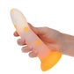 Glow Stick Mushroom Suction Cup Glow-in-the-Dark Dildo - Orange - SEXYEONE