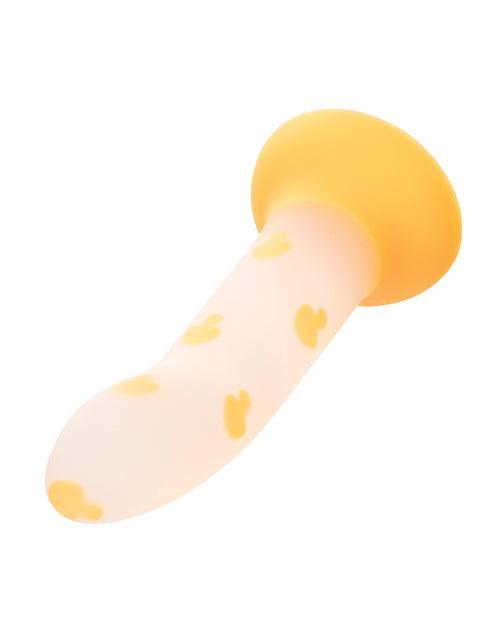 image of product,Glow Stick Mushroom Suction Cup Glow-in-the-Dark Dildo - Orange - SEXYEONE