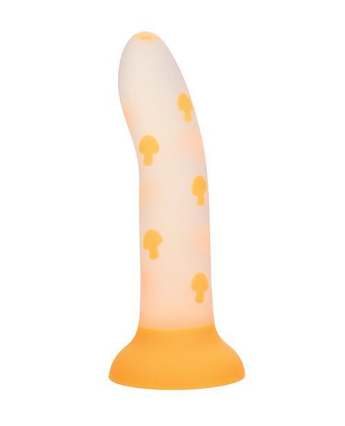 image of product,Glow Stick Mushroom Suction Cup Glow-in-the-Dark Dildo - Orange - SEXYEONE