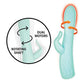 Goddess Heat-up & Rotating Vibrator - Aqua - SEXYEONE