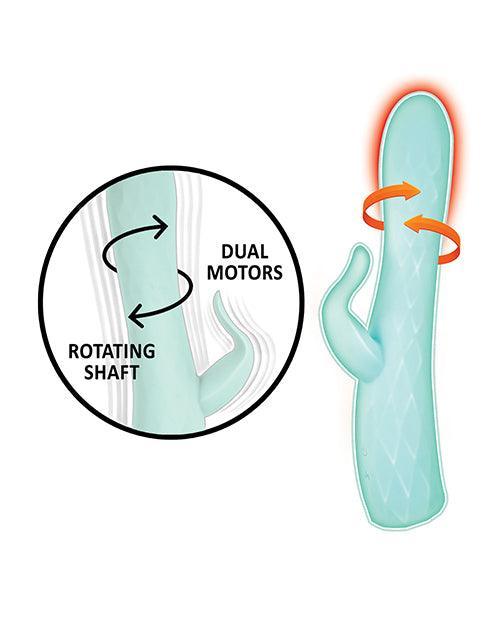 image of product,Goddess Heat-up & Rotating Vibrator - Aqua - SEXYEONE