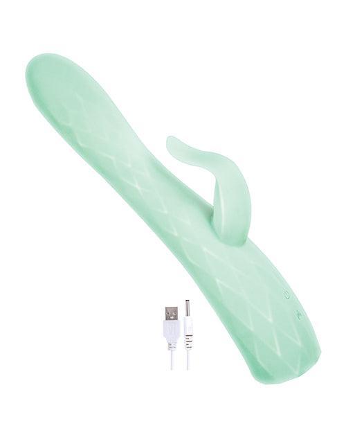 image of product,Goddess Heat-up & Rotating Vibrator - Aqua - SEXYEONE