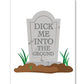 Halloween Dick In Ground Greeting Card w/Sticker - SEXYEONE