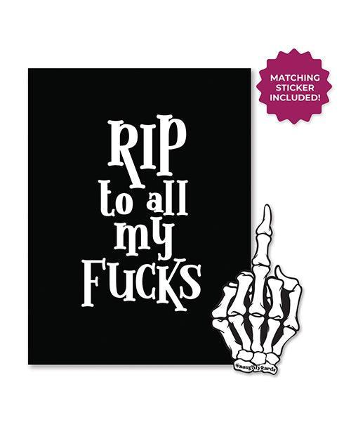 product image, Halloween Rip Fucks Greeting Card w/Sticker - SEXYEONE