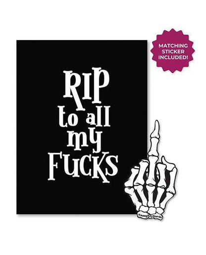 Halloween Rip Fucks Greeting Card w/Sticker - SEXYEONE