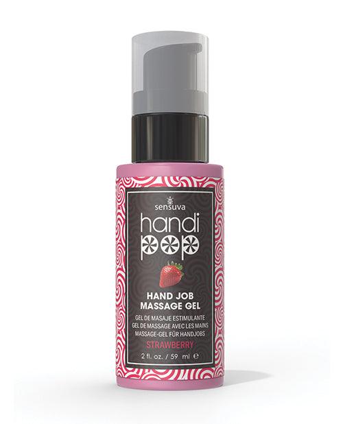 product image,Handipop Hand Job Massage Gel - 2 oz Bottle Strawberry - SEXYEONE