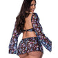 Hazy Dayz Shrooms Crop Top w/Skirt & Thong - Black QN - SEXYEONE