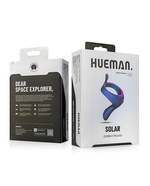 product image,Hueman Eclipse Cock Ring w/Vibrating Perineum - Purple - SEXYEONE