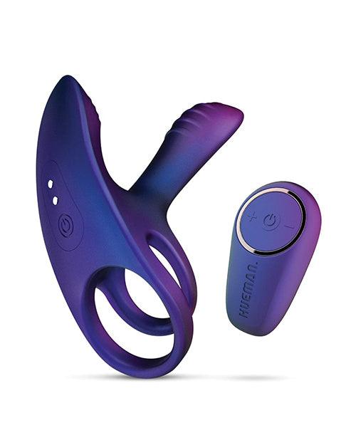 image of product,Hueman Infinity Ignite Vibrating Cock Ring - Purple - SEXYEONE