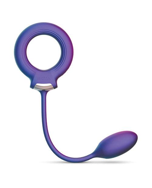 image of product,Hueman Solar Cock Ring w/Anal Ball - Purple - SEXYEONE
