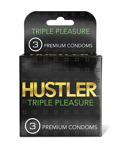 product image, Hustler Triple Pleasure Premium Condoms - Pack of 3 - SEXYEONE