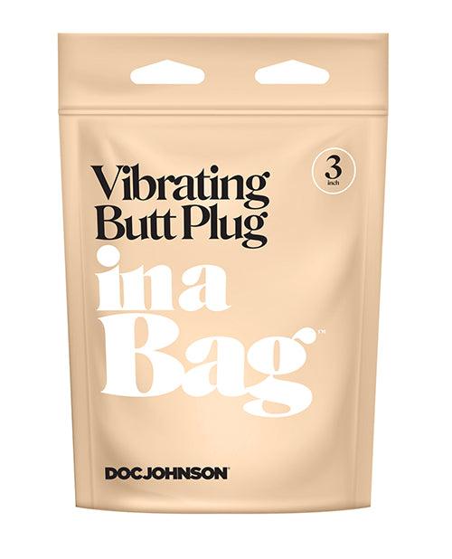 In A Bag 3" Vibrating Butt Plug - Black - SEXYEONE