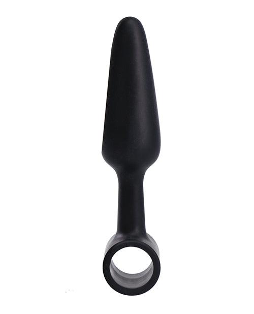 image of product,In A Bag 4" Vibrating Butt Plug - Black - SEXYEONE
