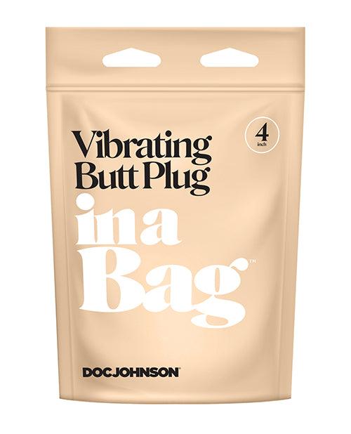 image of product,In A Bag 4" Vibrating Butt Plug - Black - SEXYEONE
