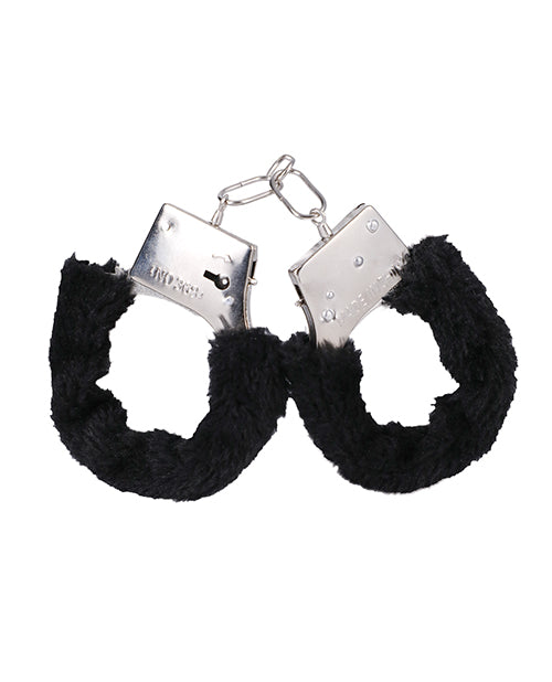 image of product,In A Bag Furry Handcuffs - Black - SEXYEONE