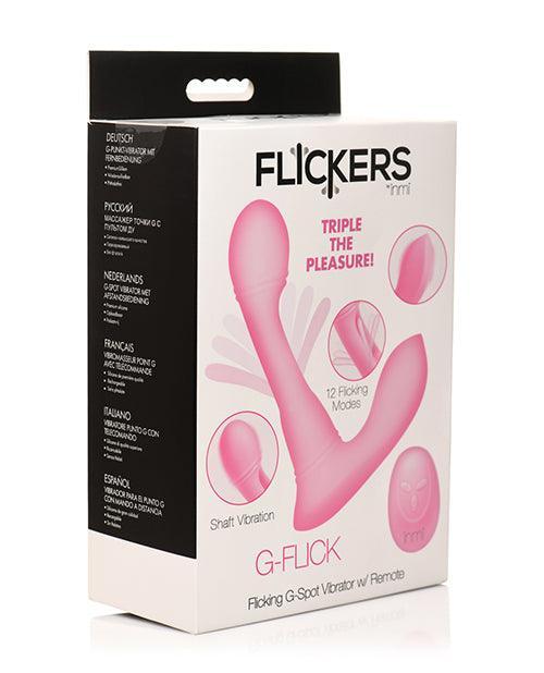 product image, Inmi G-Flick Flicking G-Spot Vibrator w/Remote - Pink - SEXYEONE