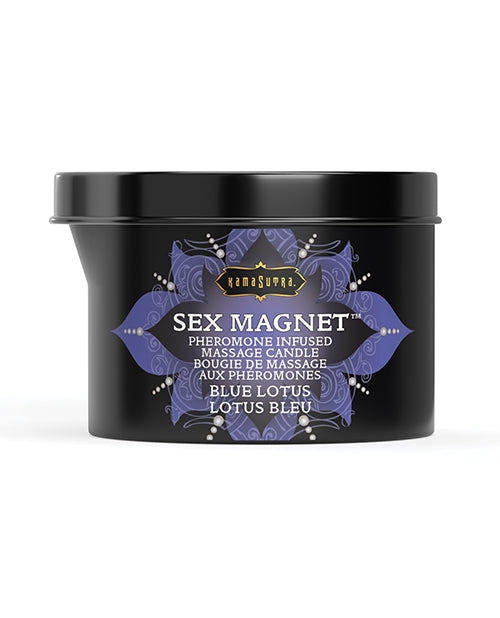 product image, Kama Sutra Sex Magnet Candle w/Pour Spout - 6 oz Blue Lotus - SEXYEONE