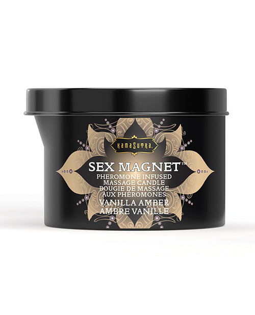 product image, Kama Sutra Sex Magnet Candle w/Pour Spout - 6 oz Vanilla Amber - SEXYEONE