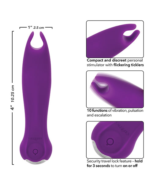 image of product,Kyst Teaser Stimulator w/Flickering Ticklers - Purple - SEXYEONE