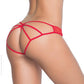 Lace Panty W/back Cage Red - SEXYEONE