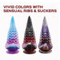 Lava Tentacle Shape Suction Cup Dildo - Multi Color - SEXYEONE