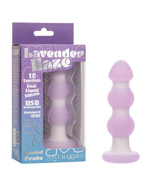 product image, Lavender Haze Beaded Anal Probe - Lavender/White - SEXYEONE