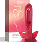 Layla Rosy Butterfly Clit Stimulator Flapping G-spot Vibrator - Red - SEXYEONE