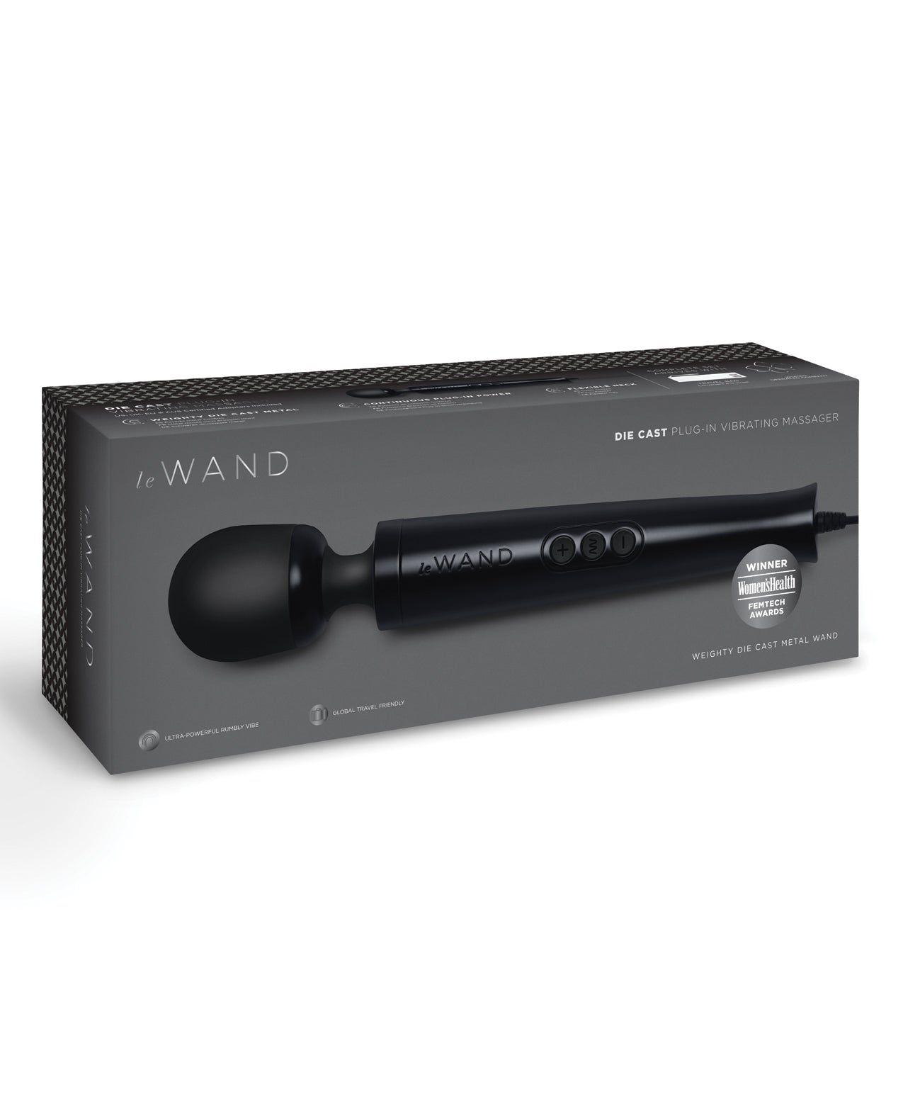 product image, Le Wand Die Cast Plug-In Massager - Black - SEXYEONE