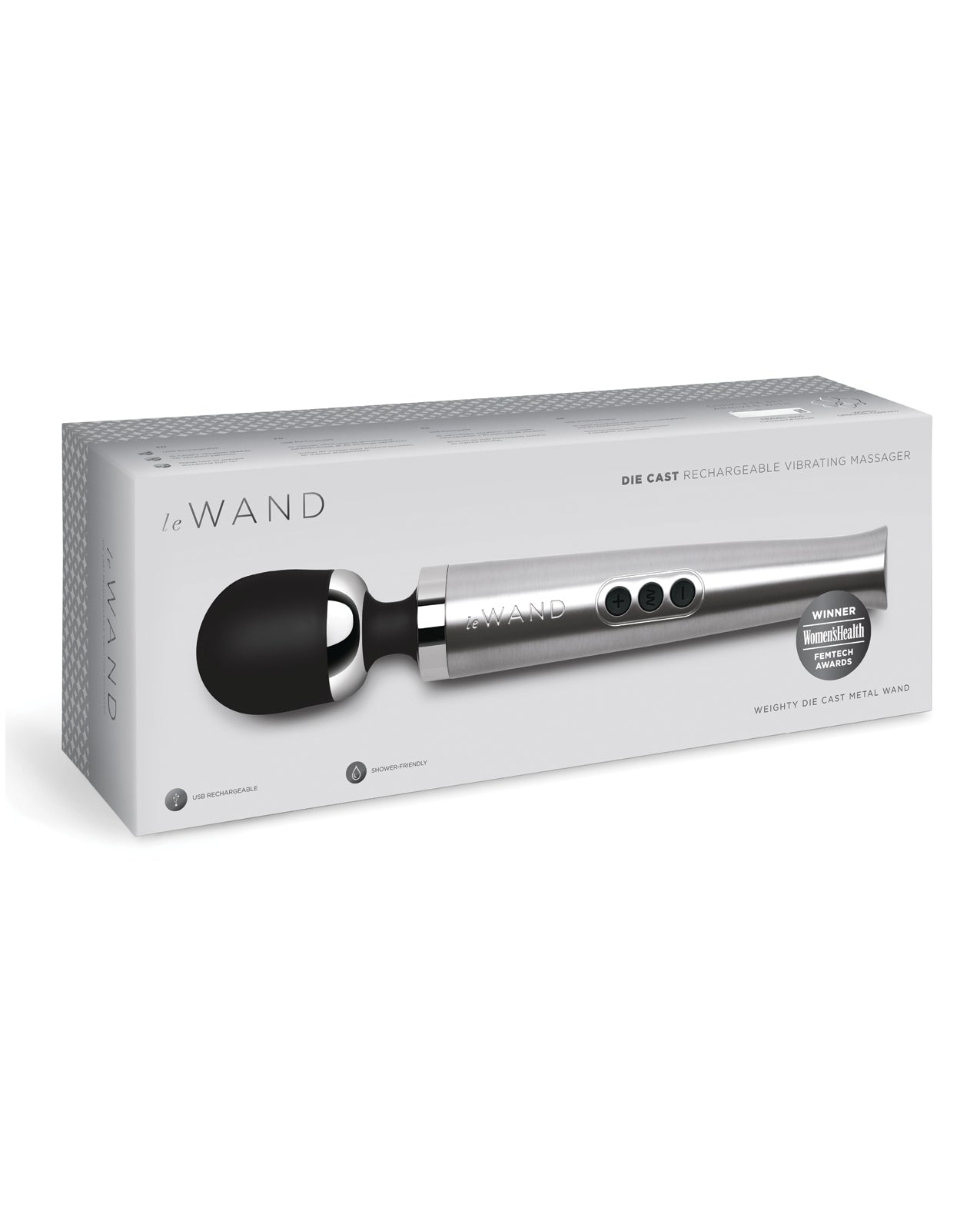 product image, Le Wand Die Cast Rechargeable Massager - Silver - SEXYEONE