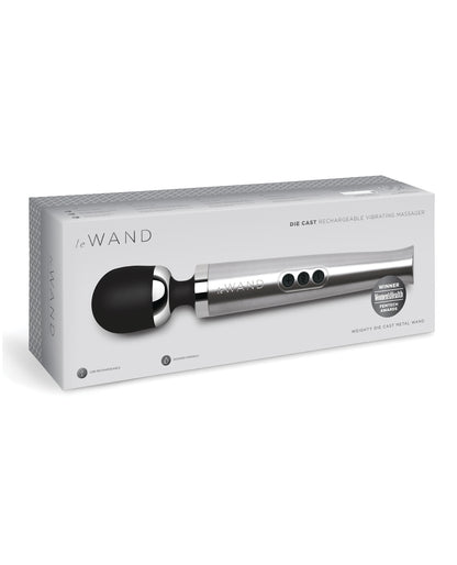 Le Wand Die Cast Rechargeable Massager - Silver - SEXYEONE