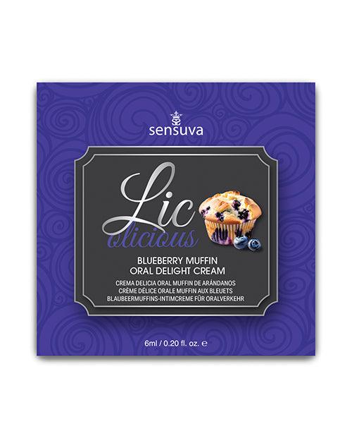 product image, Lic O Licious Oral Delight Cream - 6ml Packet Blueberry Muffin - SEXYEONE