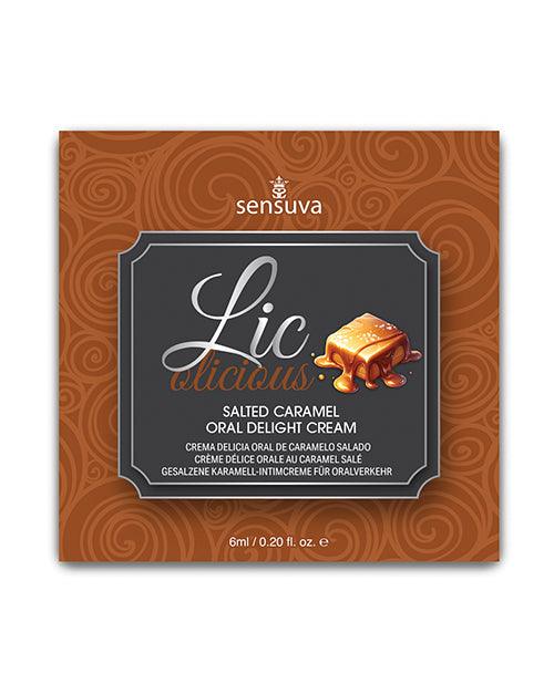 image of product,Lic O Licious Oral Delight Cream - 6ml Packet Salted Caramel - SEXYEONE