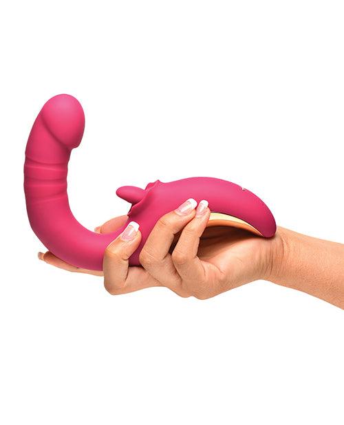 product image,Lickgasm Tease & Please Thrusting & Licking Vibrator - Pink - SEXYEONE