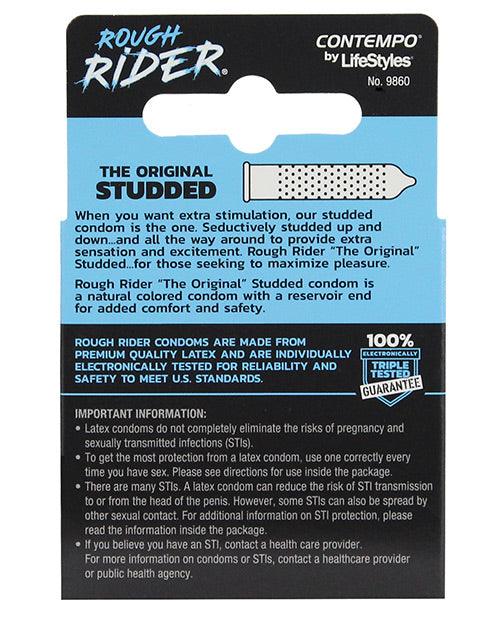 image of product,Lifestyles Rough Rider Studded Condom Pack - Pack of 3 - SEXYEONE