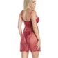 Lightly Padded Demi Cup & Fine Lace Skirt Babydoll & Adjustable Crotchless Panty - SEXYEONE