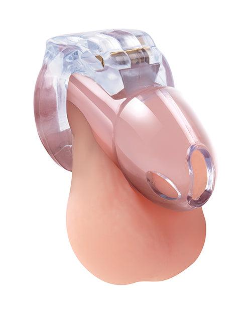 image of product,Lockmaster 3.5" Side Lock See Thru Chastity Cage - Clear - SEXYEONE