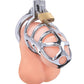 Lockmaster 3.75" Stainless Steel Prisoner Cock Cage - Silver - SEXYEONE