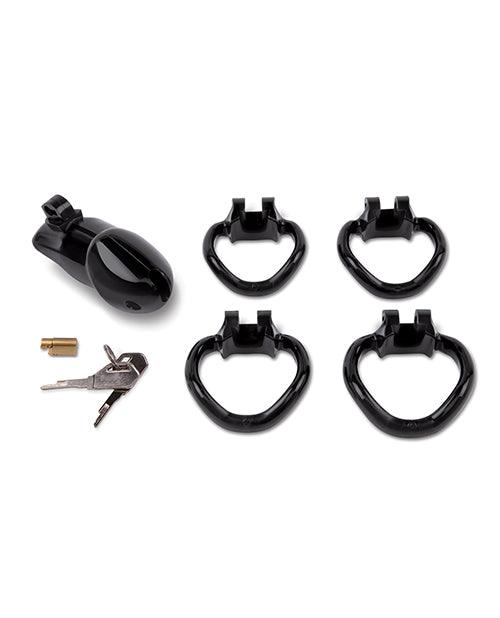 Lockmaster 4" Resin Cock Cage - Black - SEXYEONE